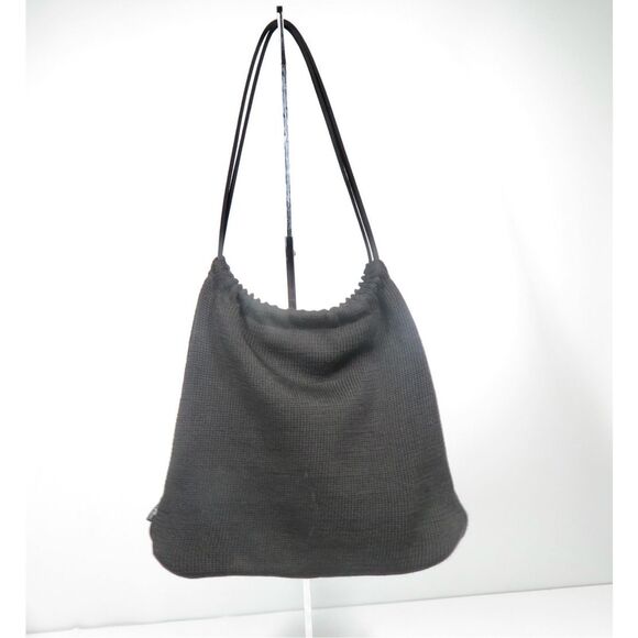 The Sak Elliott Lucca Large Black Crochet Shoulder Evening Bag Purse Vintage - Picture 1 of 7